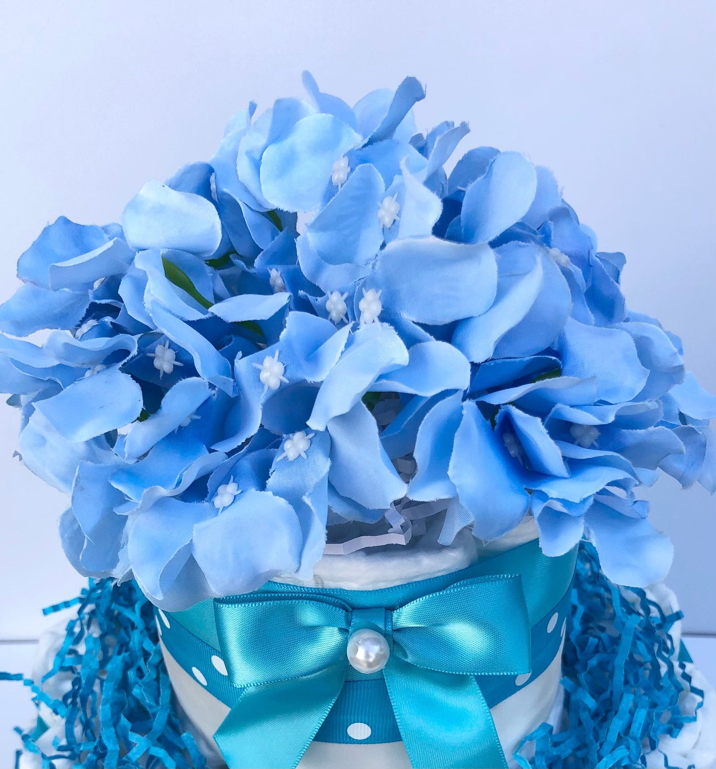 Diaper Cake 3 Tier, Polka Dot/Classic Style, Baby Shower Centerpiece Decor Gift, Neutral,Practical Handmade Gift