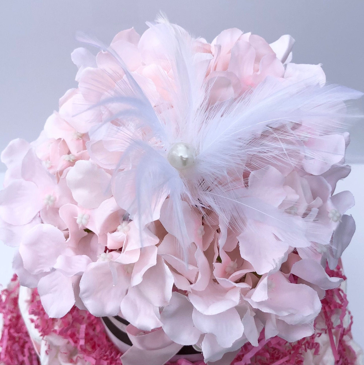 Diaper Cake 3 Tier, Pastel Pink/Brown Style, Baby Girl, Baby Shower Centerpiece Decor Gift, Neutral,Practical Handmade Gift