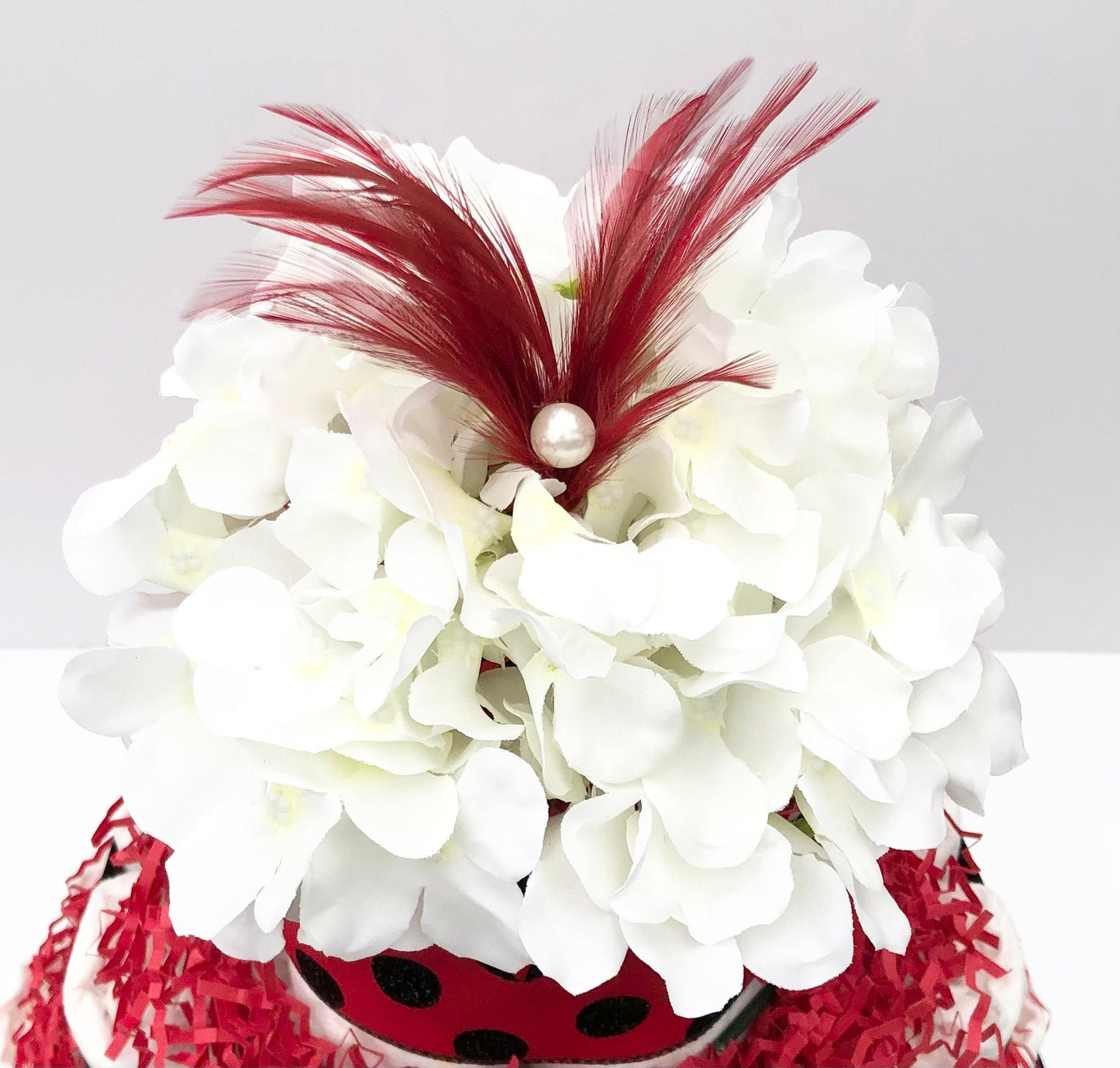 Diaper Cake 3 Tier, Ladybug Style, Unisex,Neutral, Baby Shower Centerpiece Decor Gift, Practical Handmade Gift