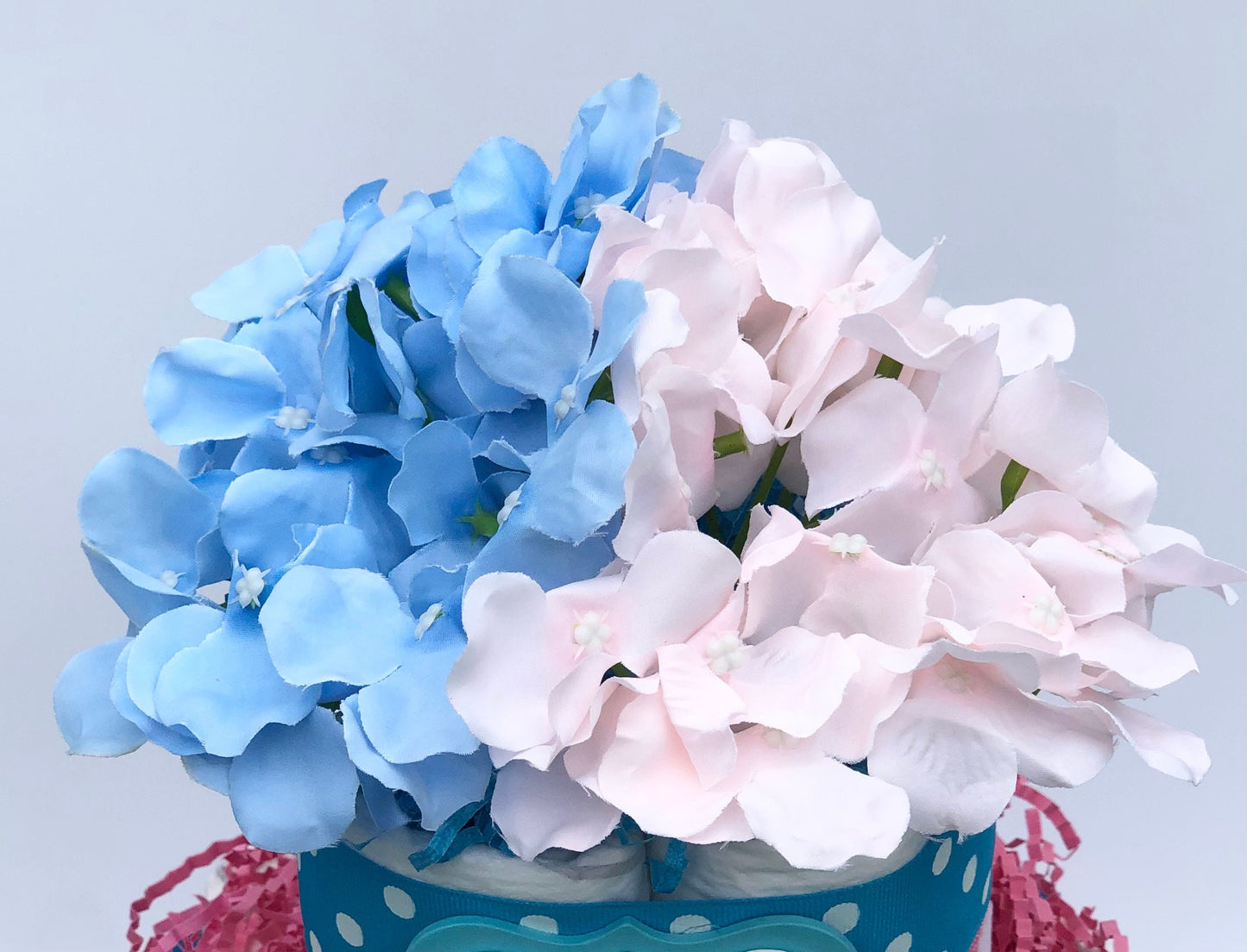 Diaper Cake 3 Tier, Gender Reveal,Polka Dot,Unisex,Neutral,Baby Shower Centerpiece Decor Gift, Practical Handmade Gift